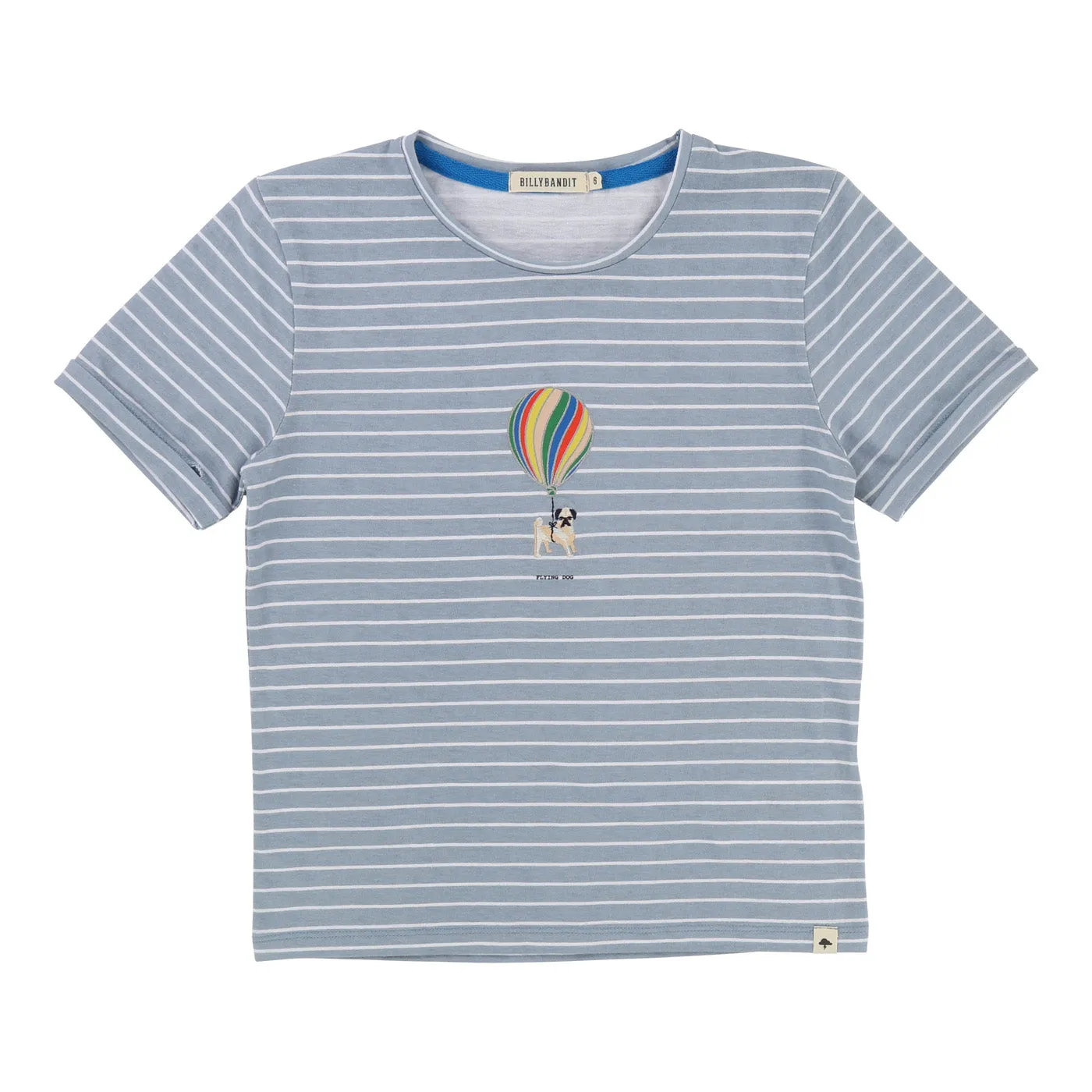 Boys Cotton T-Shirt with Flying Dog with Balloon