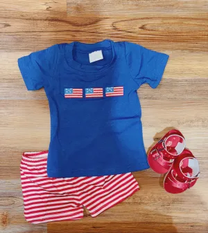 Boys Striped Flag Set