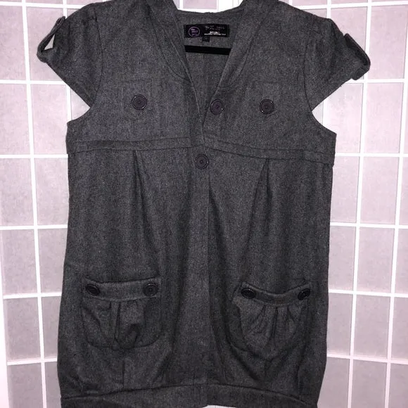 BR MISS - Grey Sleeveless Top