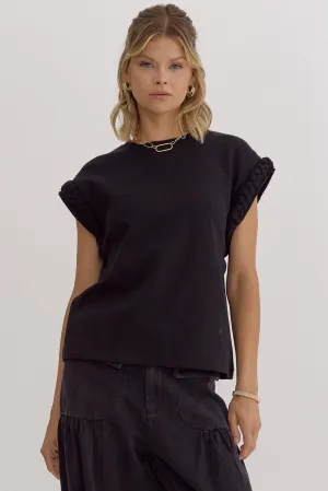 Braided Cuff Sleeve Top