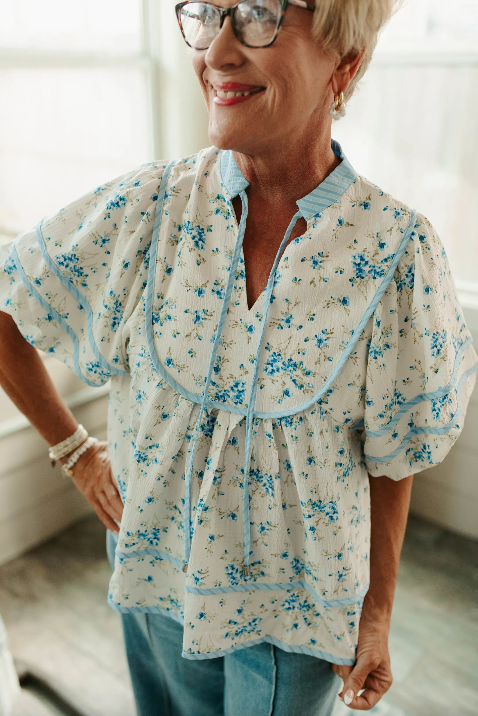 Bright Horizons Top - Blue