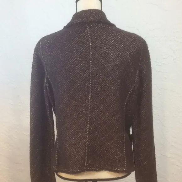 Bruno Manetti  Dark Brown W/Gold Blazer Sz-14