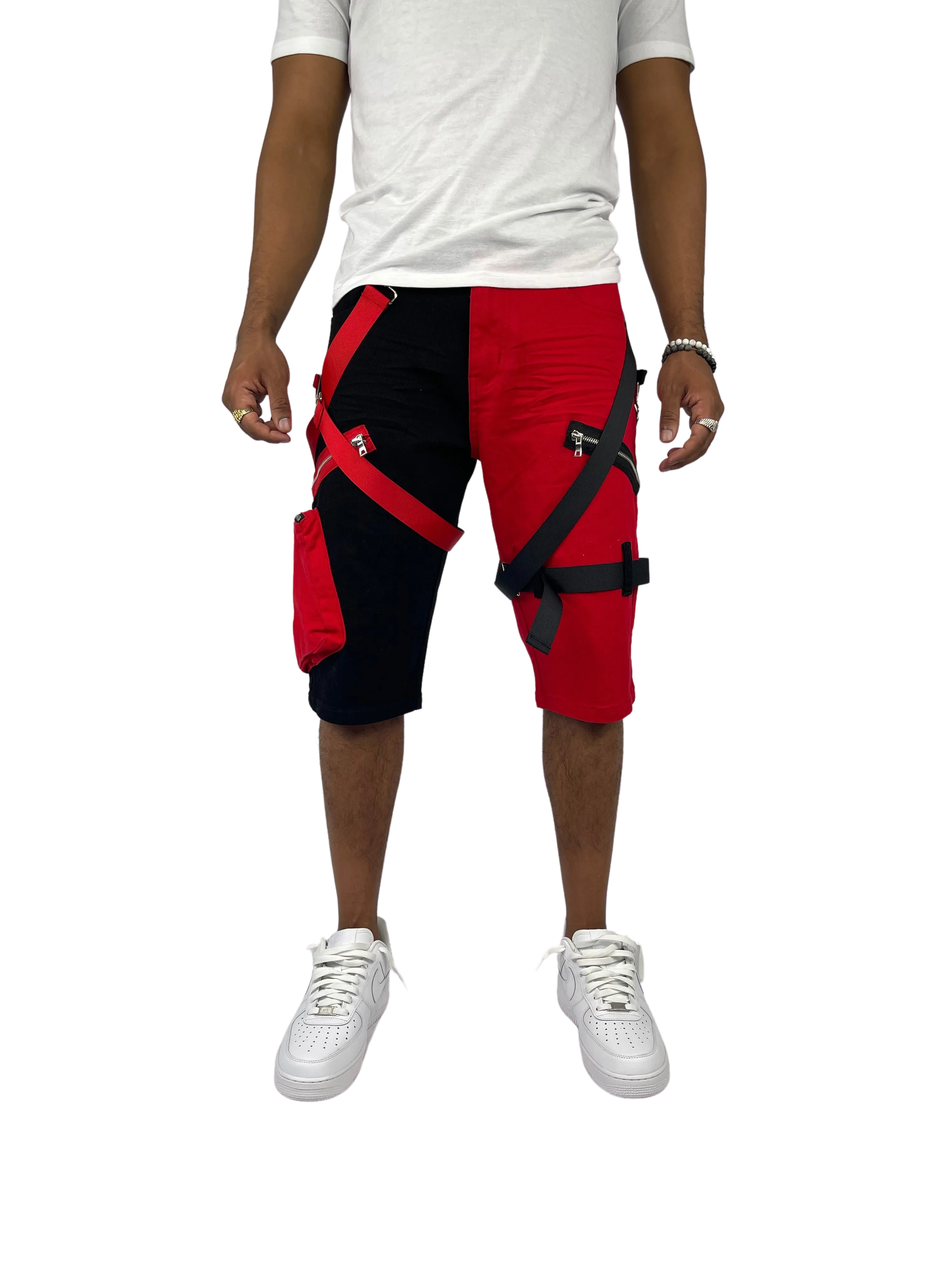 BT-BTS222275X- B&T 2-Tone Strap Cargo Shorts