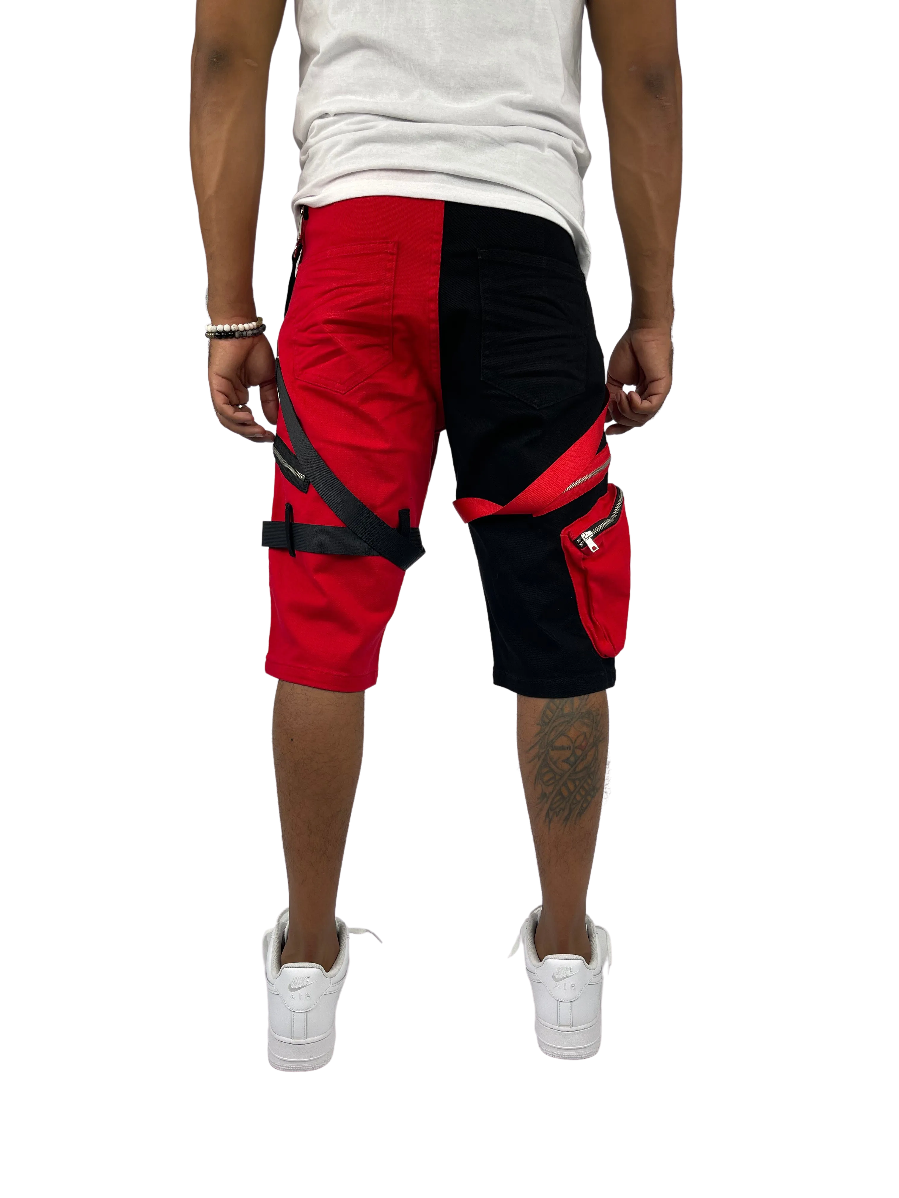 BT-BTS222275X- B&T 2-Tone Strap Cargo Shorts