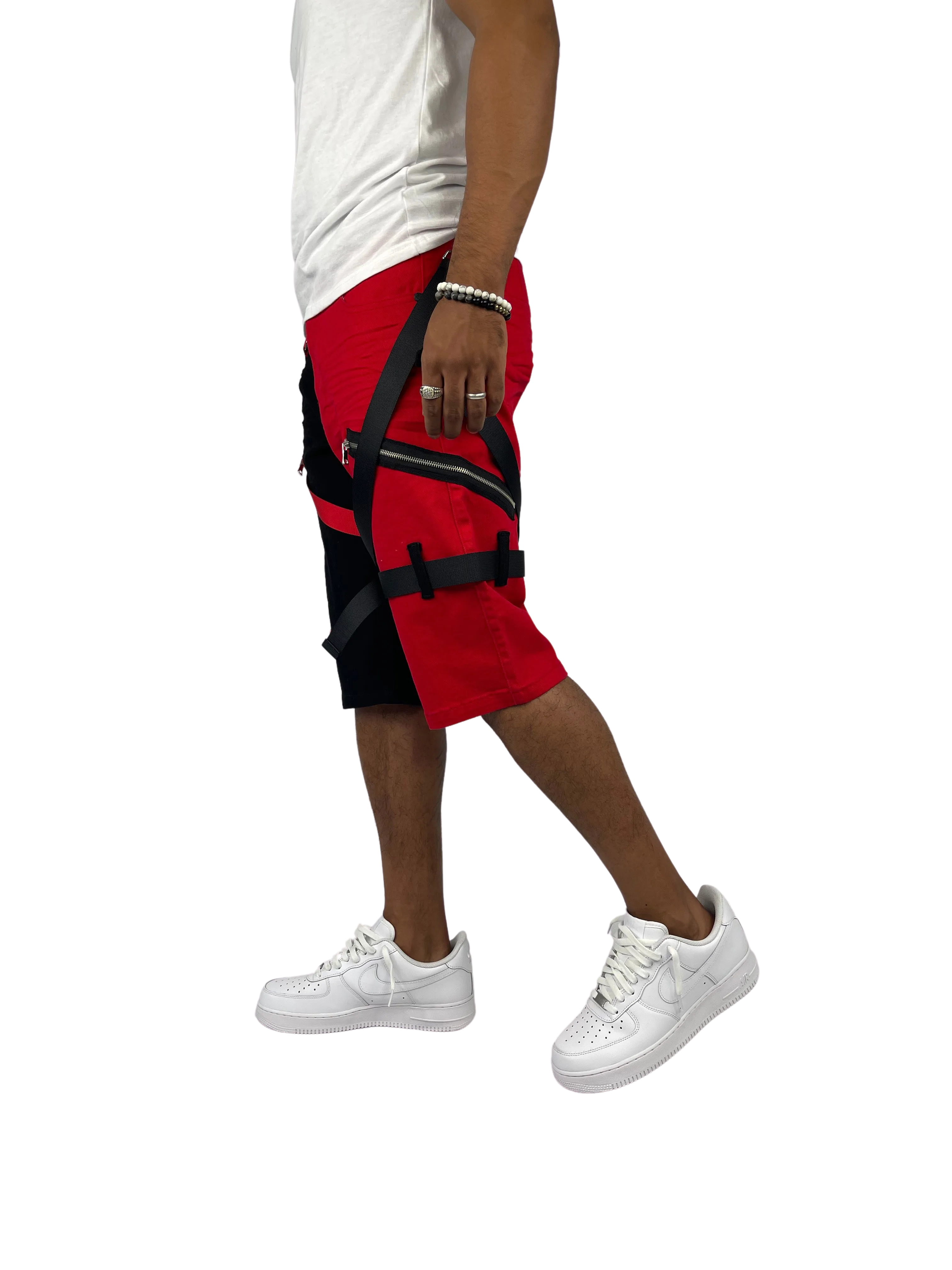 BT-BTS222275X- B&T 2-Tone Strap Cargo Shorts