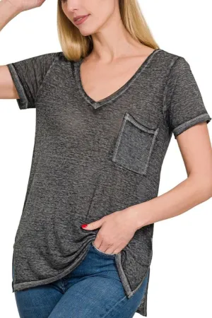 Burnout Scoop V-Neck Tee