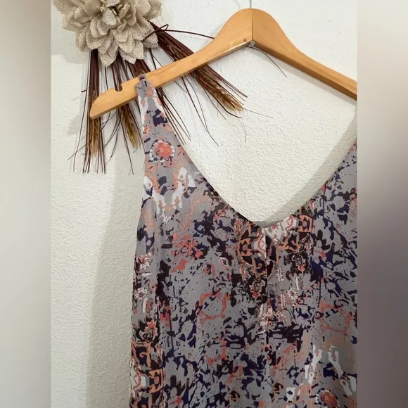CAbi Floral Pattern Fresco Shift Pocket Dress Size Medium