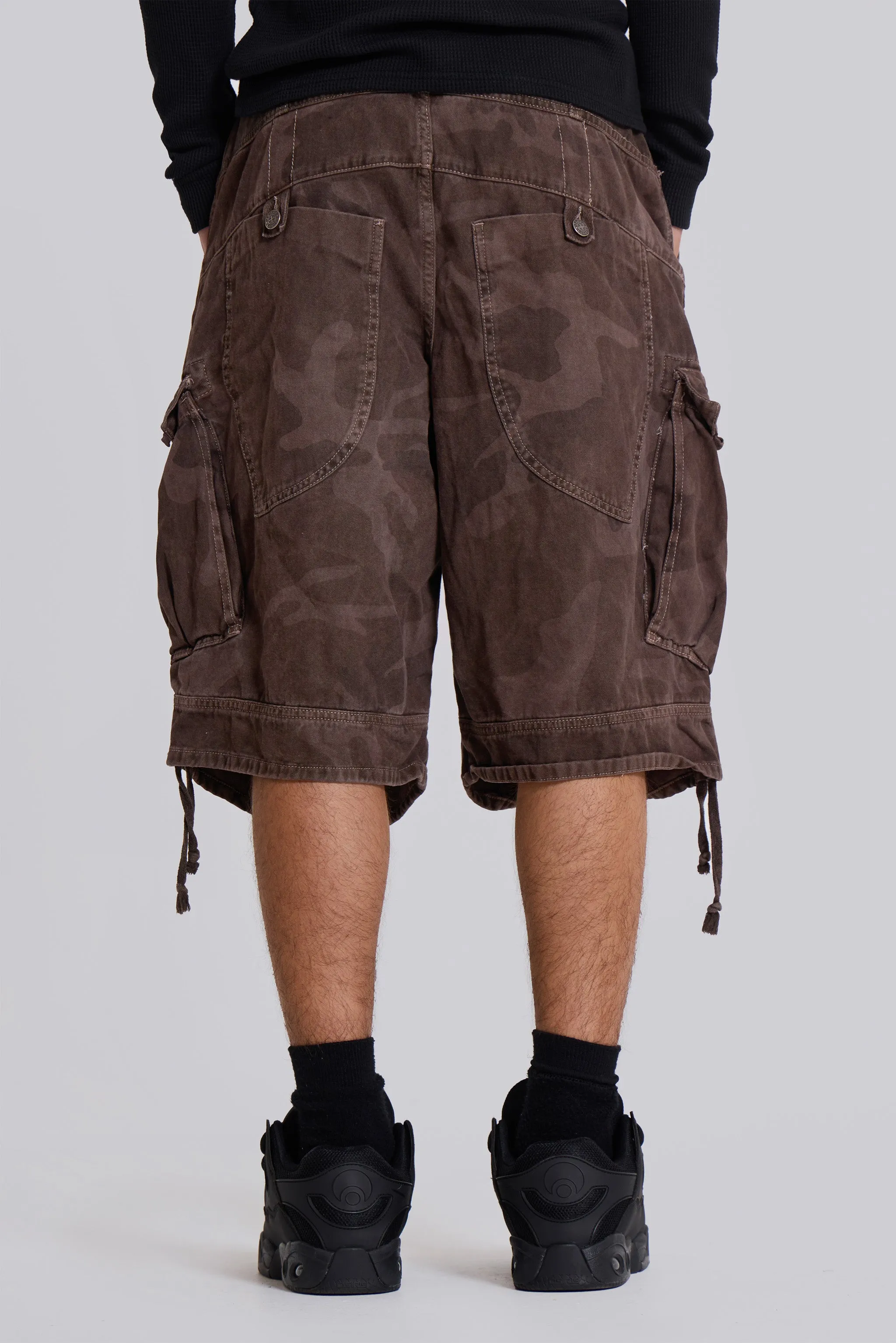 Cadet Brown Camo Baggy Shorts
