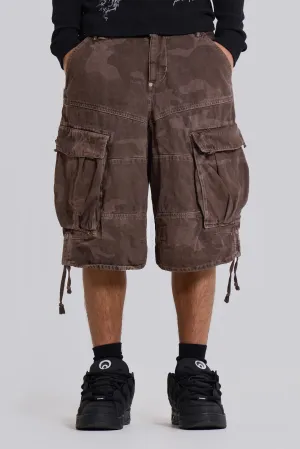 Cadet Brown Camo Baggy Shorts