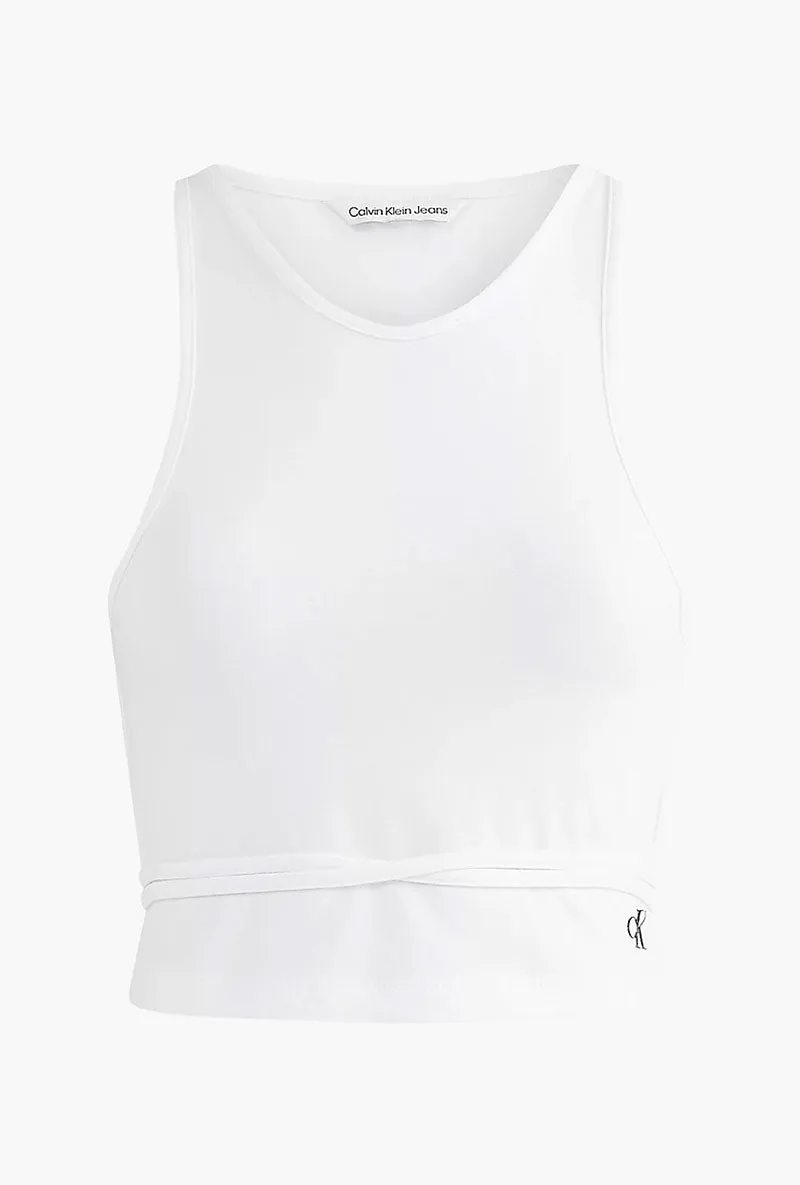 CALVIN KLEIN TIE WAIST TANK TOP