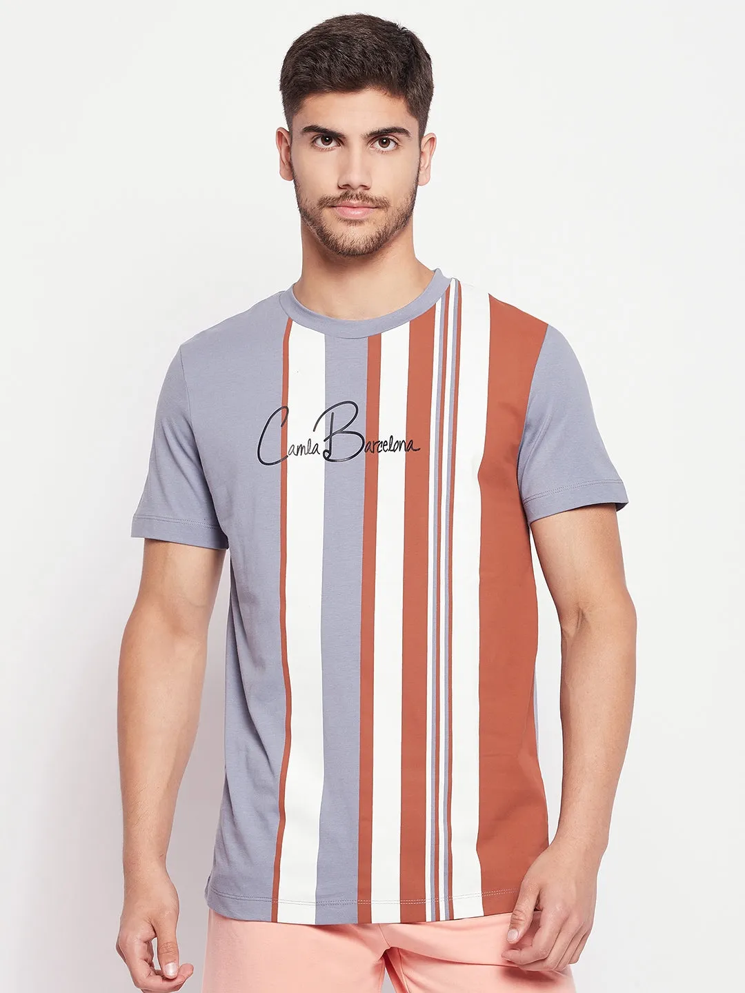 Camla Grey Men T- Shirt