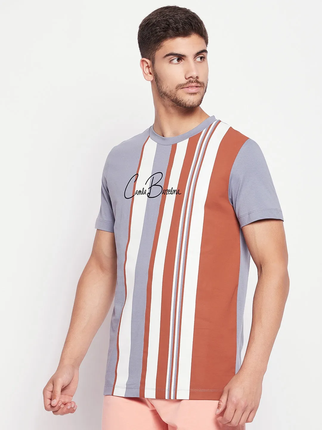 Camla Grey Men T- Shirt