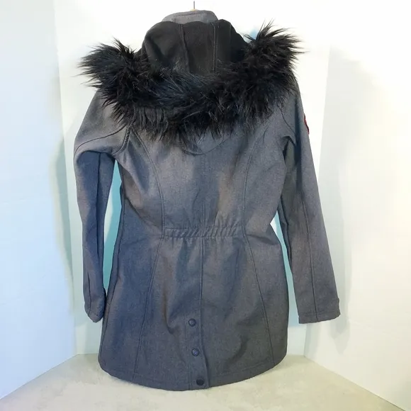 Canada Weather Gear Gray Lightweight Hooded Jacket size S