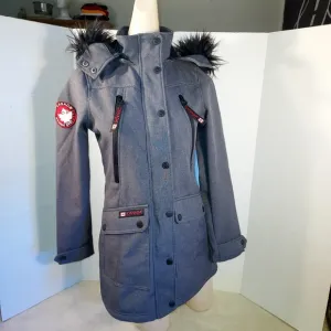 Canada Weather Gear Gray Lightweight Hooded Jacket size S