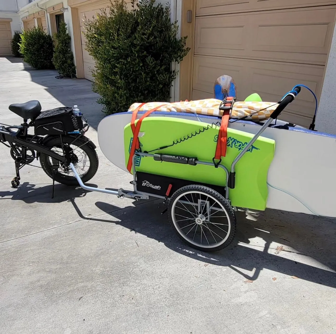 Cargo Beach Cart Stroller Wagon and Bike Bicycle Trailer with Suspension.