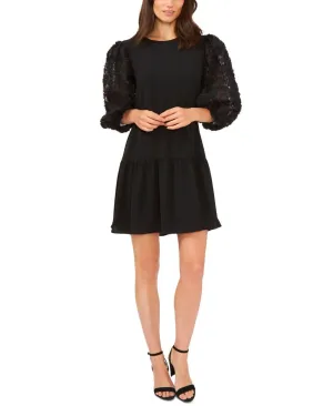 Cece Womens Floral-Sleeve Mini Dress 7061904