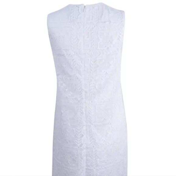 CeCe Women's Lace Shift Dress, Ultra White, Size 2