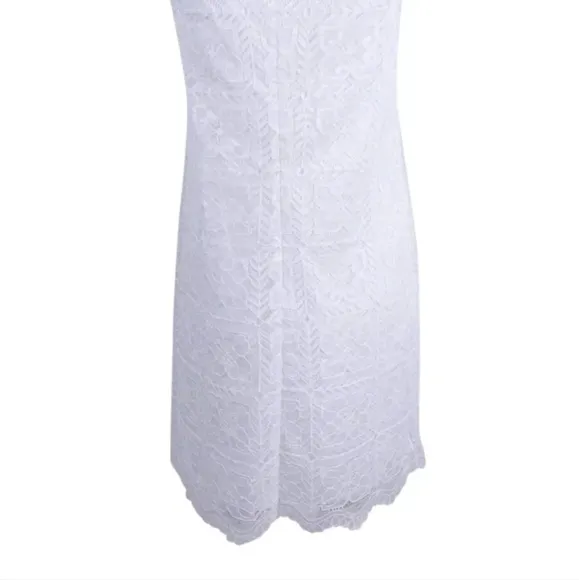 CeCe Women's Lace Shift Dress, Ultra White, Size 2