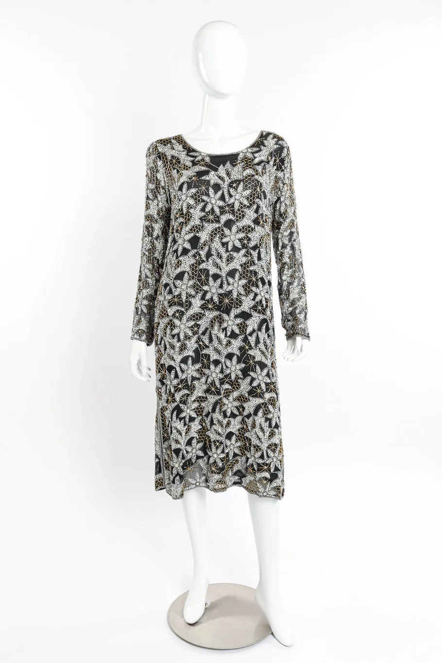 Celestial Beaded Shift Dress