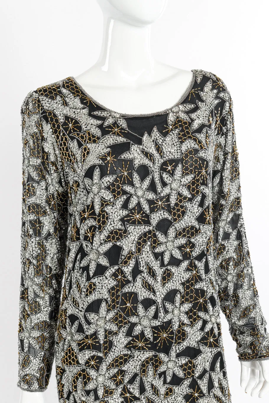 Celestial Beaded Shift Dress