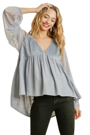CELESTIAL TOP - DUSTY BLUE