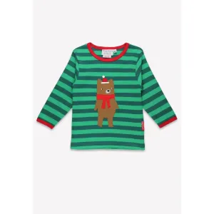 Christmas Bear Applique Long Sleeve Shirt