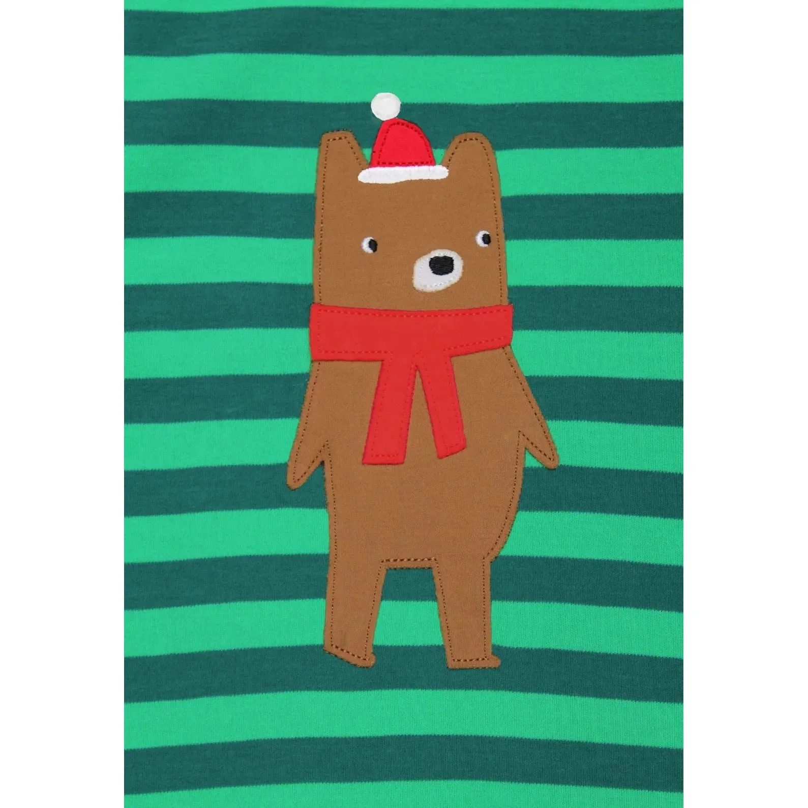 Christmas Bear Applique Long Sleeve Shirt
