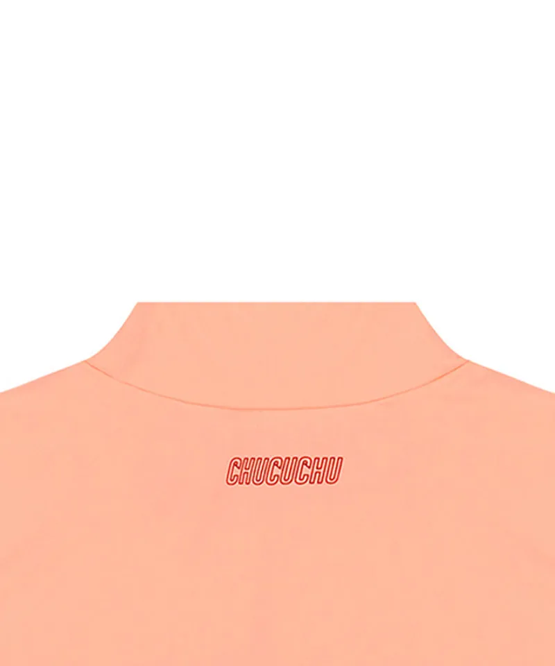 CHUCUCHU Logo Half Neck Sleeveless - Peach