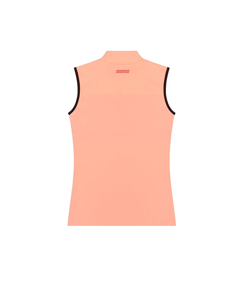 CHUCUCHU Logo Half Neck Sleeveless - Peach