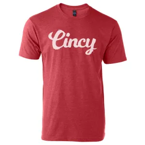 Cincy Script tee - red/white