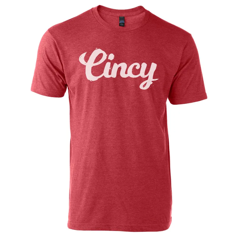 Cincy Script tee - red/white