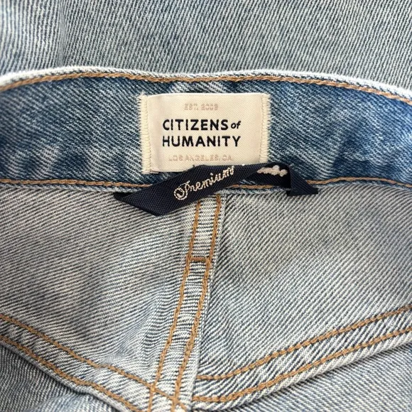 Citizens of Humanity Camilla High Rise Distressed Denim Jean Shorts 27