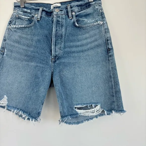 Citizens of Humanity Camilla High Rise Distressed Denim Jean Shorts 27