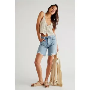 Citizens of Humanity Camilla High Rise Distressed Denim Jean Shorts 27