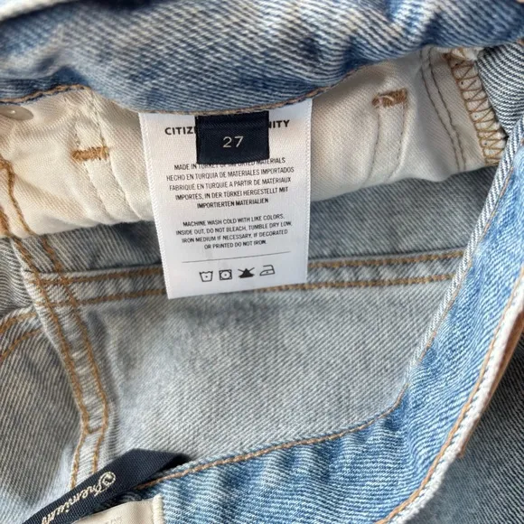 Citizens of Humanity Camilla High Rise Distressed Denim Jean Shorts 27