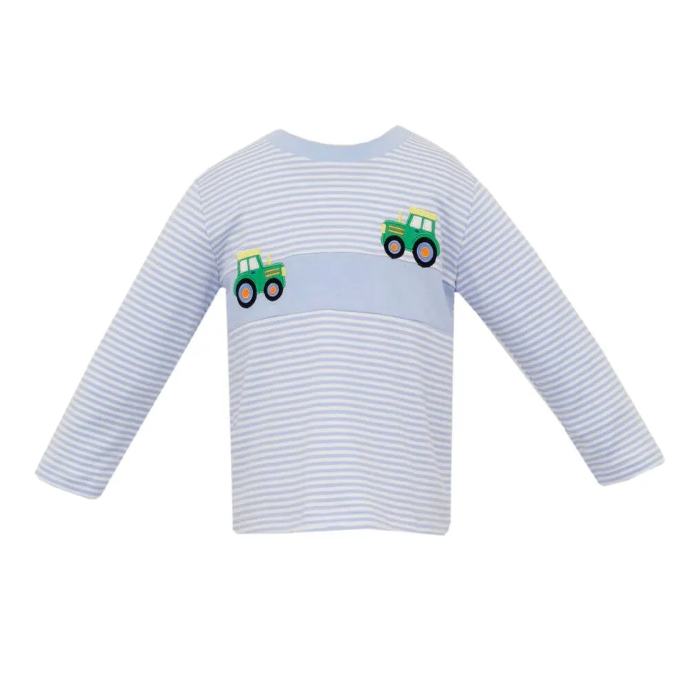 Claire & Charlie Tractors T-Shirt - Blue