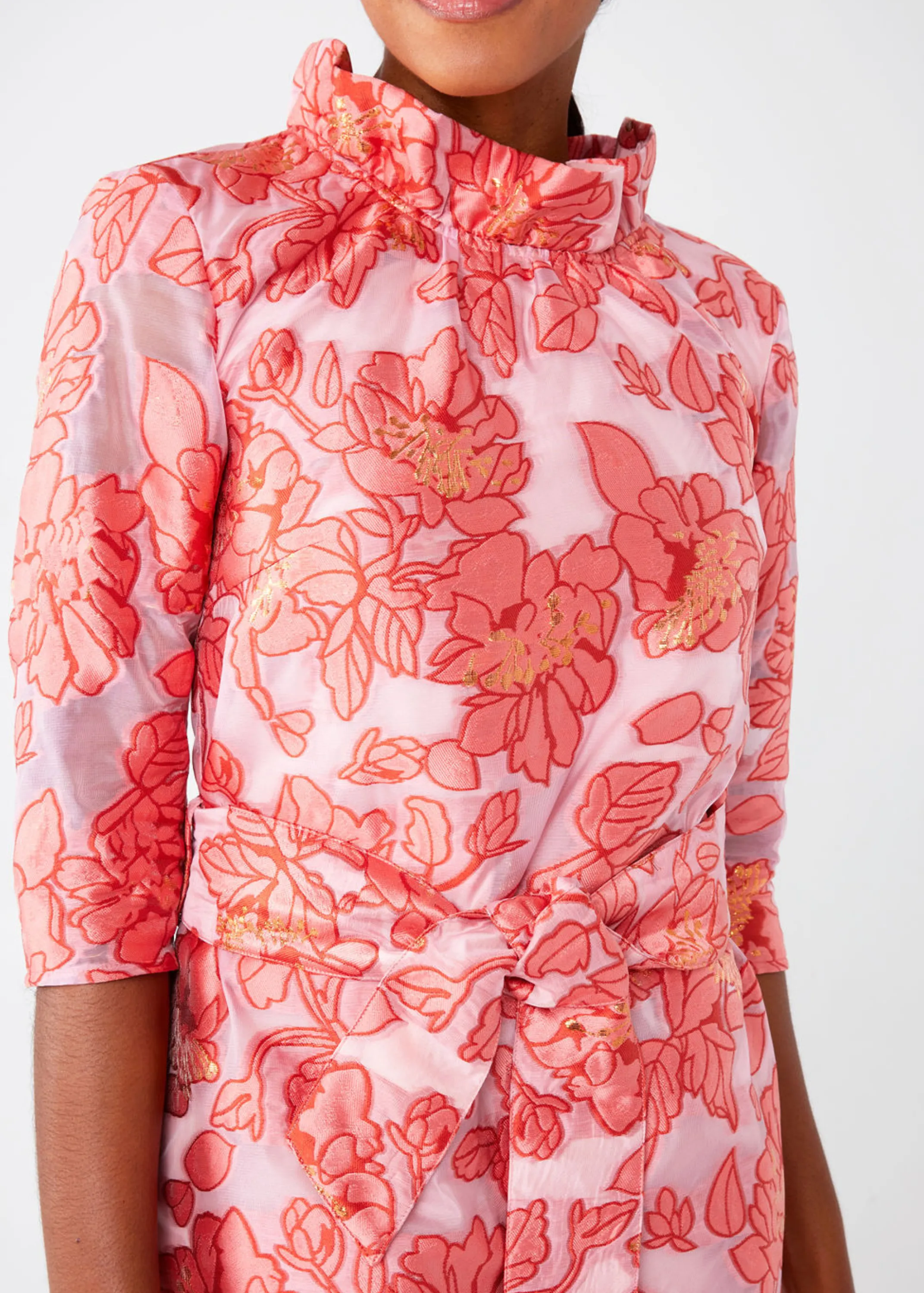 Claudine Dress Rose Blossom Organza