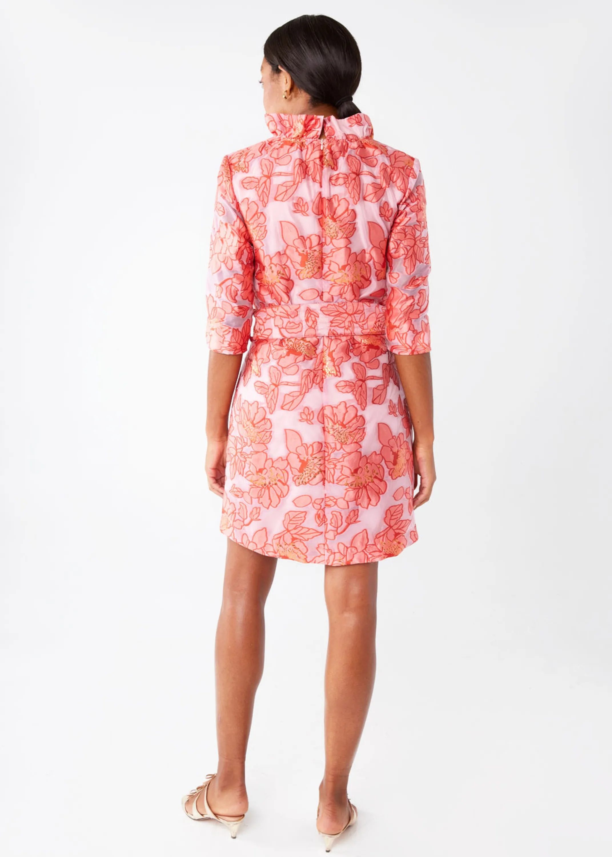 Claudine Dress Rose Blossom Organza