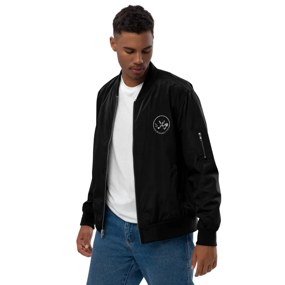 Clubs and Sticks Embroidered Bomber Jacket