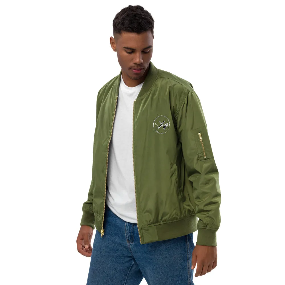 Clubs and Sticks Embroidered Bomber Jacket