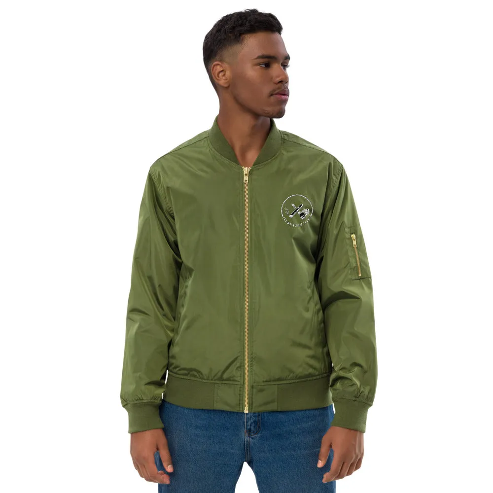 Clubs and Sticks Embroidered Bomber Jacket