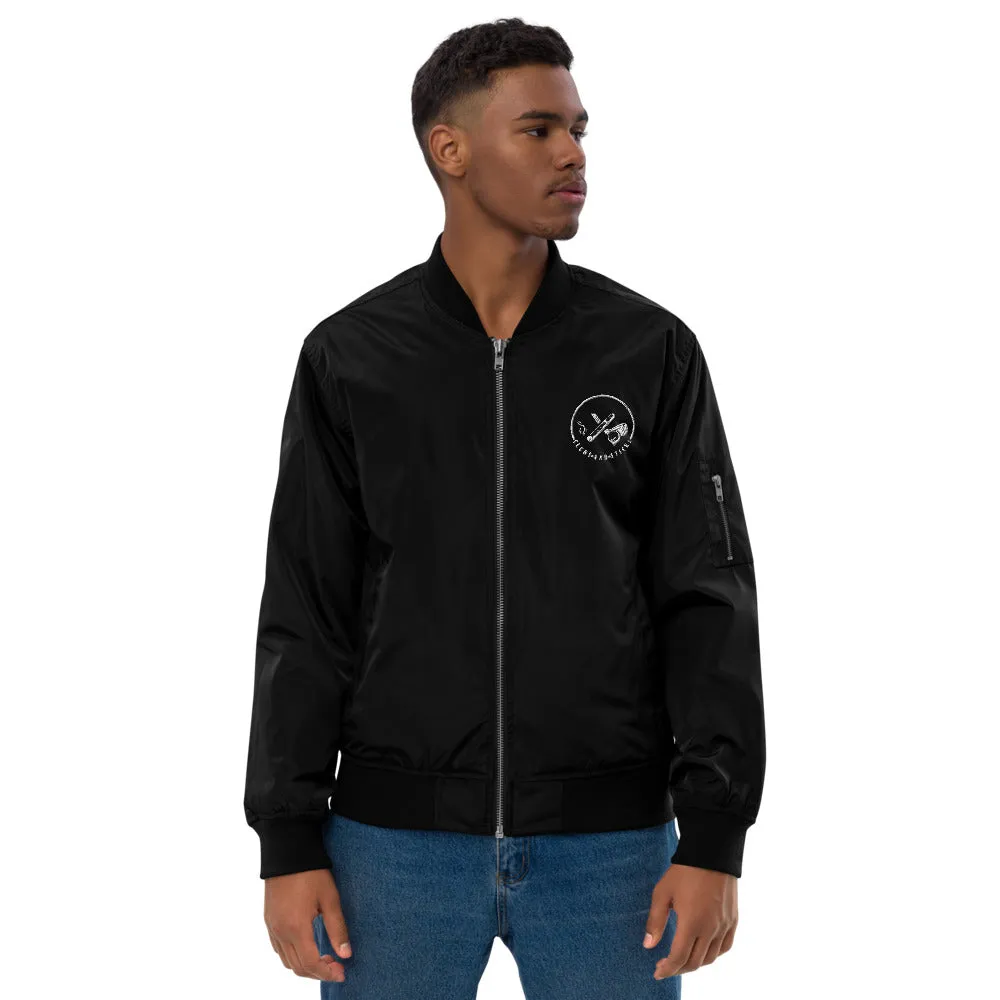 Clubs and Sticks Embroidered Bomber Jacket
