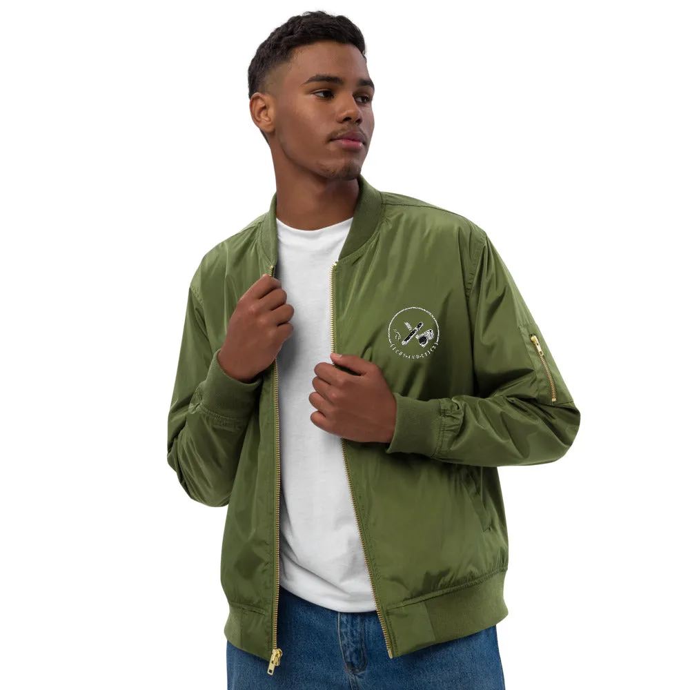 Clubs and Sticks Embroidered Bomber Jacket