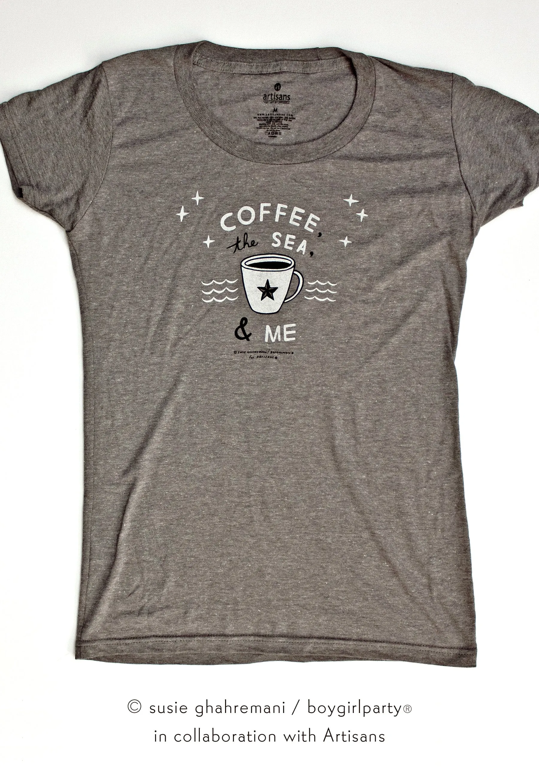 Coffee, The Sea & Me Ladies graphic T-shirt