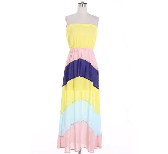 Colorblock Maxi Dress