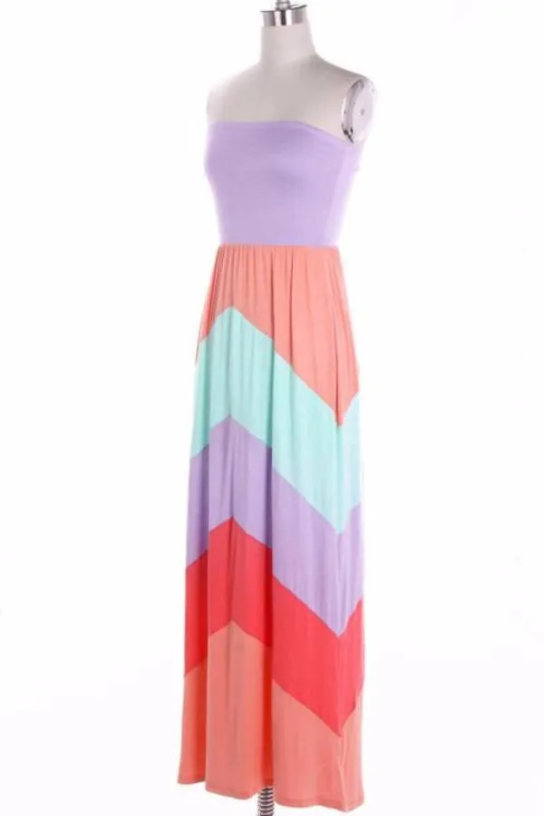 Colorblock Maxi Dress