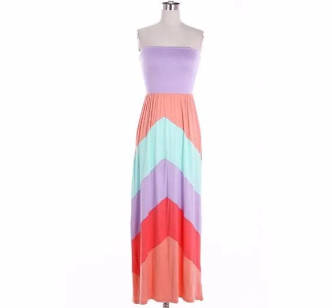 Colorblock Maxi Dress