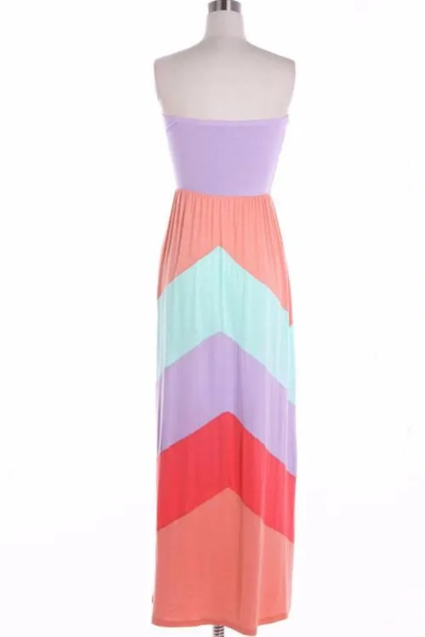 Colorblock Maxi Dress