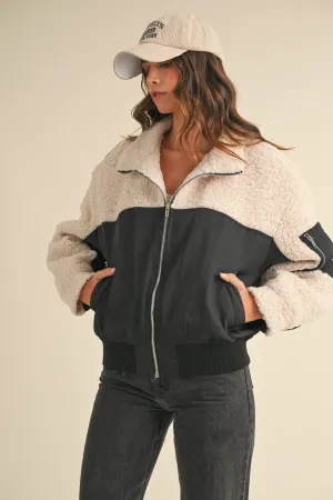 CONTRAST BOMBER JACKET
