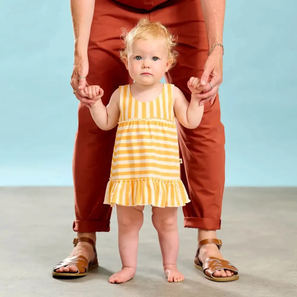 Coral - Orange Stripe Sun Dress